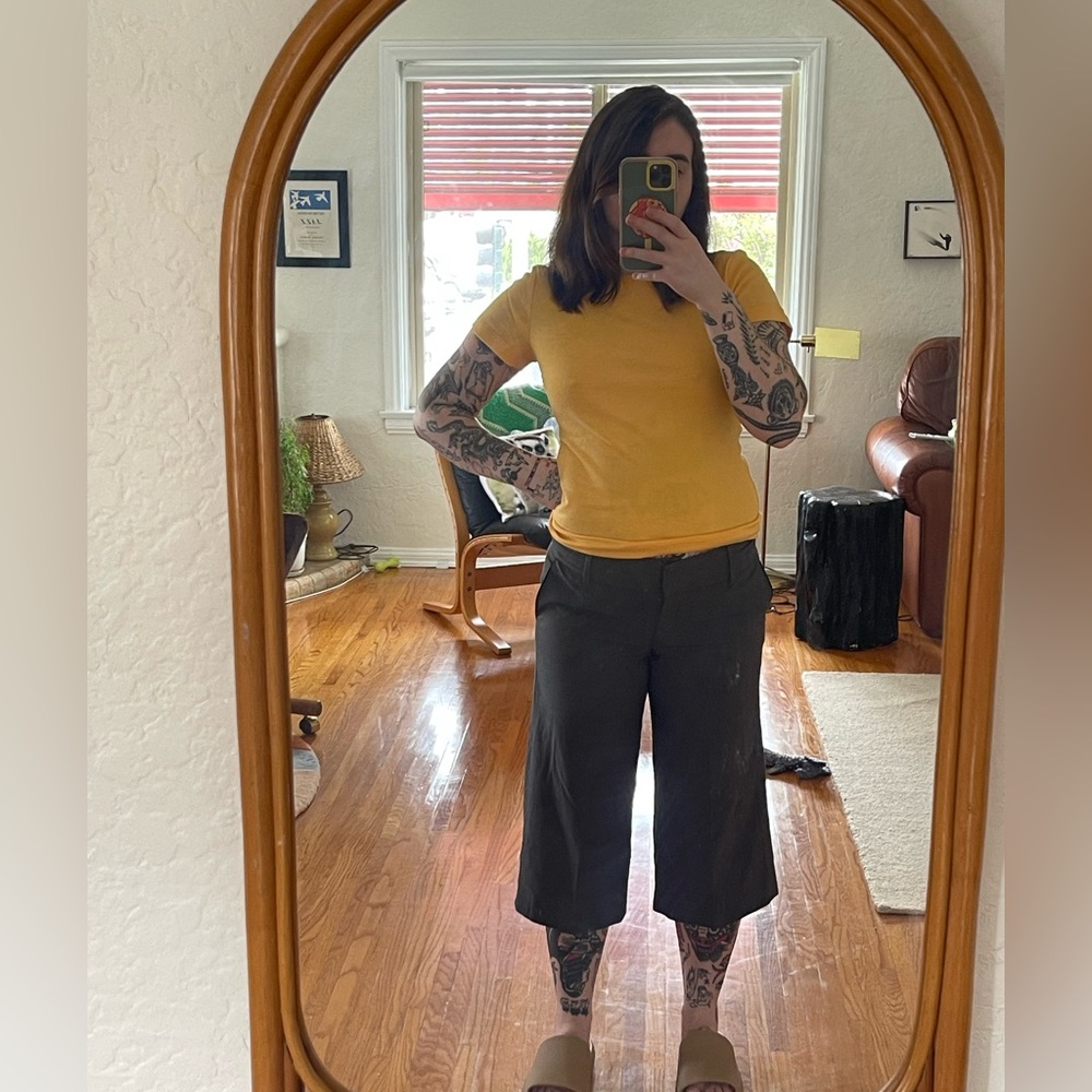 DEACTIVATING IN ONE DAY :) Vintage slate low rise culottes